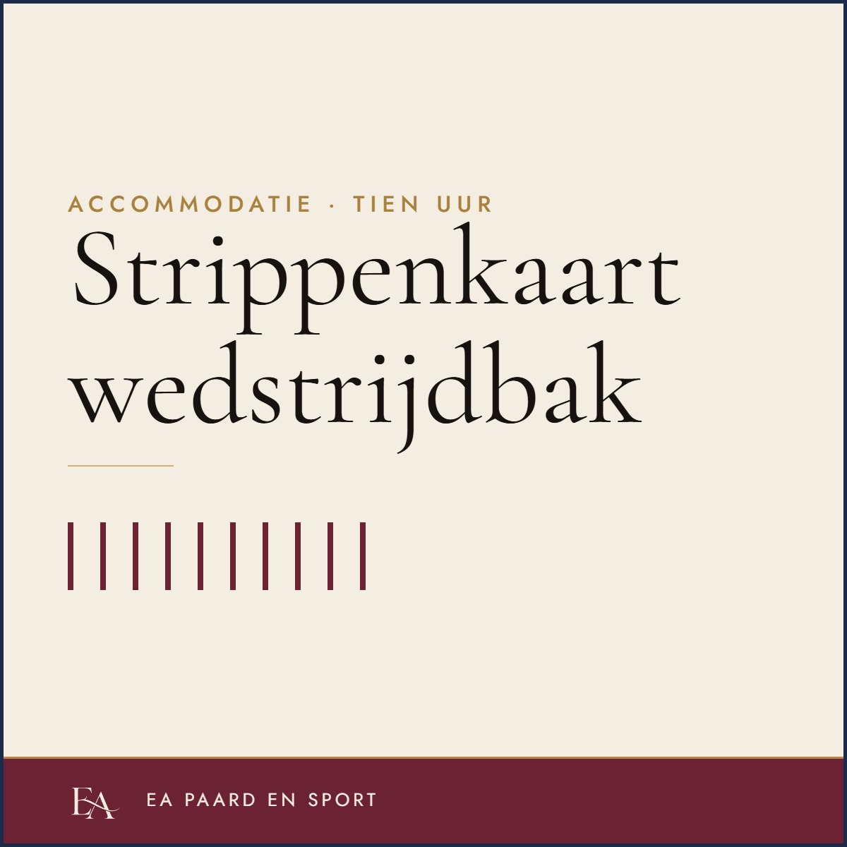 Strippenkaart 10 uur wedstrijdbak
