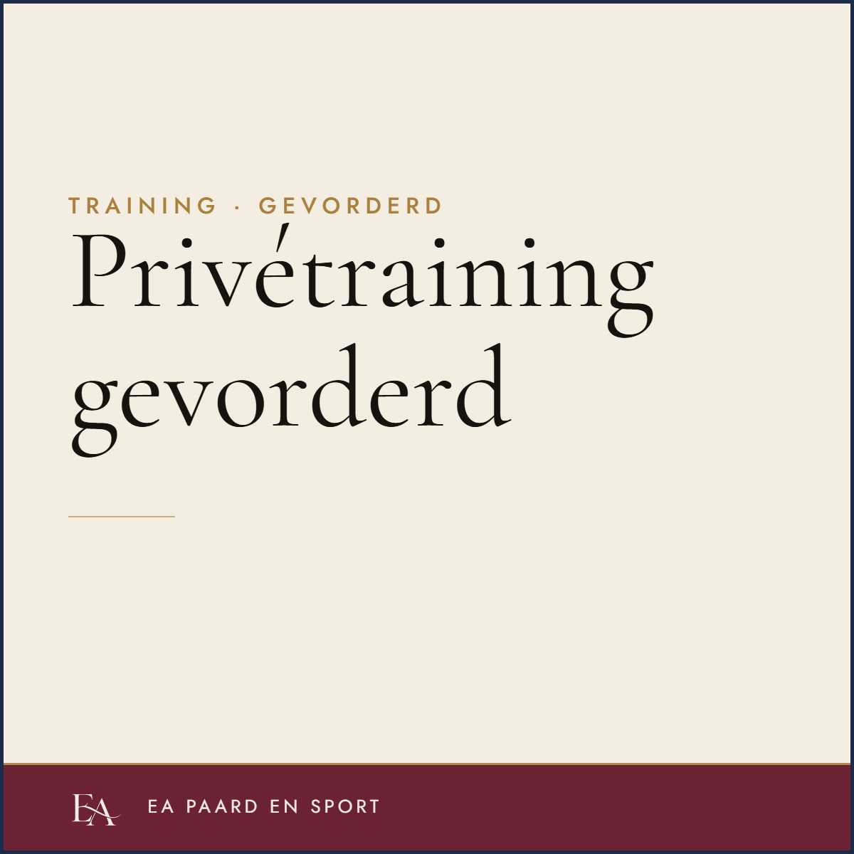 Privétraining gevorderd