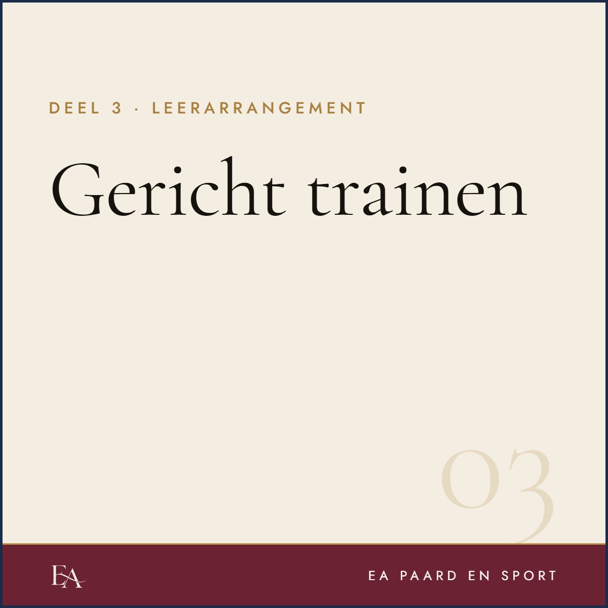 Gericht trainen — EA Paard en Sport
