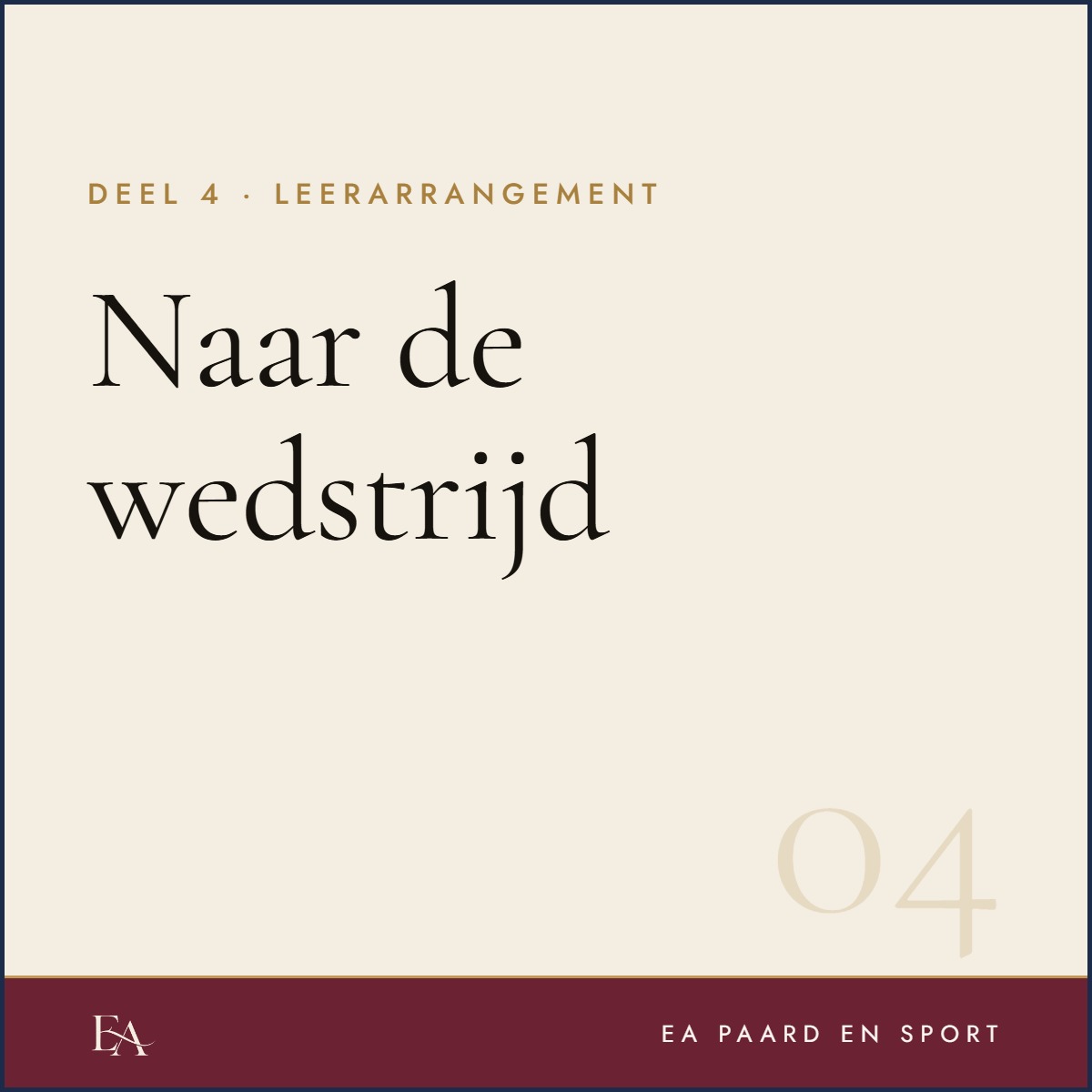 Naar de wedstrijd — EA Paard en Sport