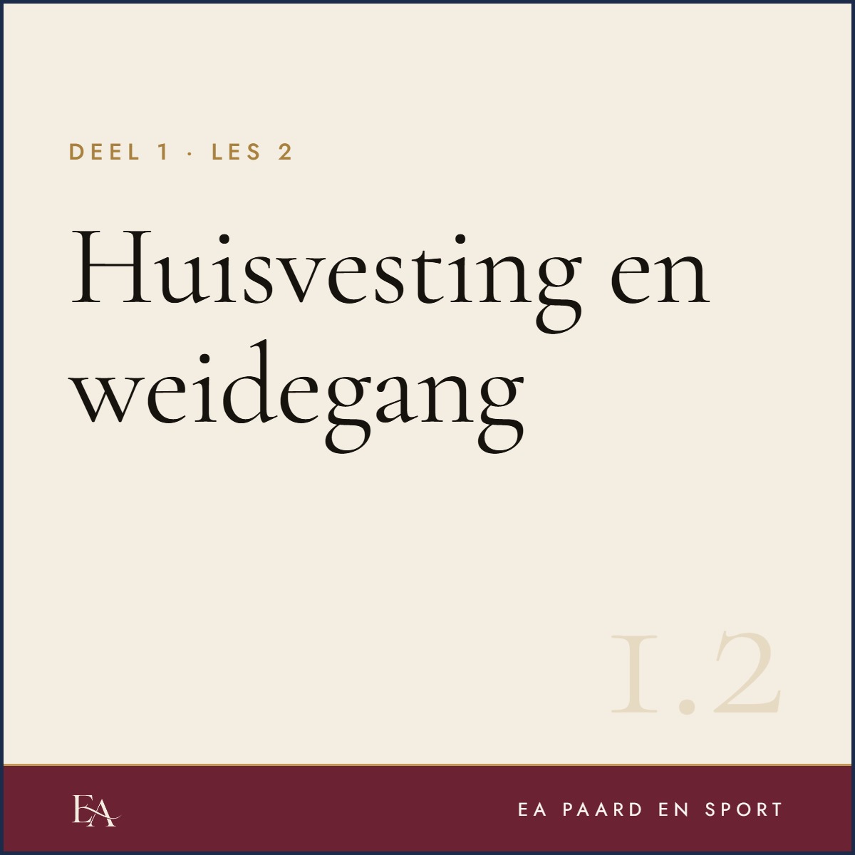 Huisvesting en weidegang — EA Paard en Sport