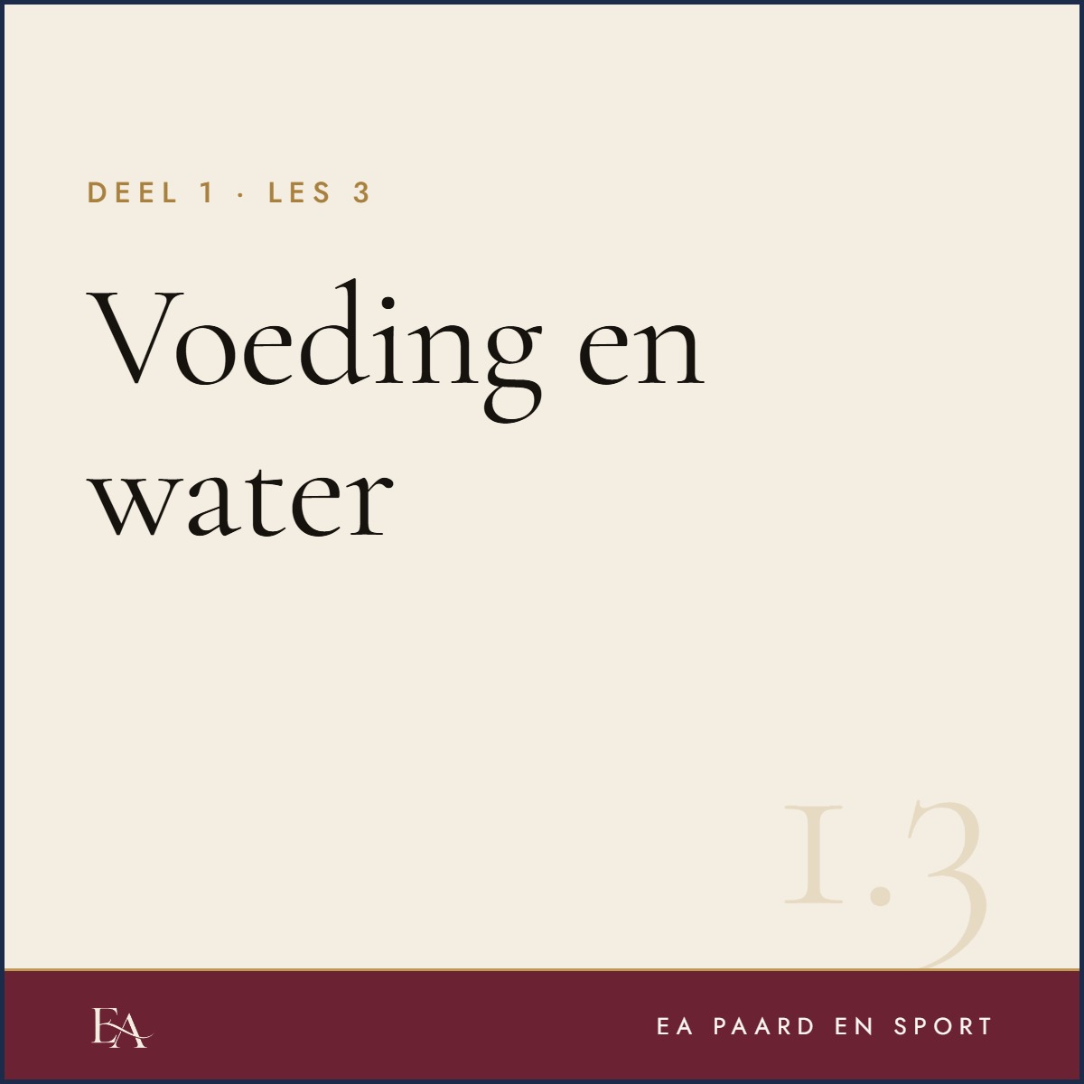 Voeding en water — EA Paard en Sport