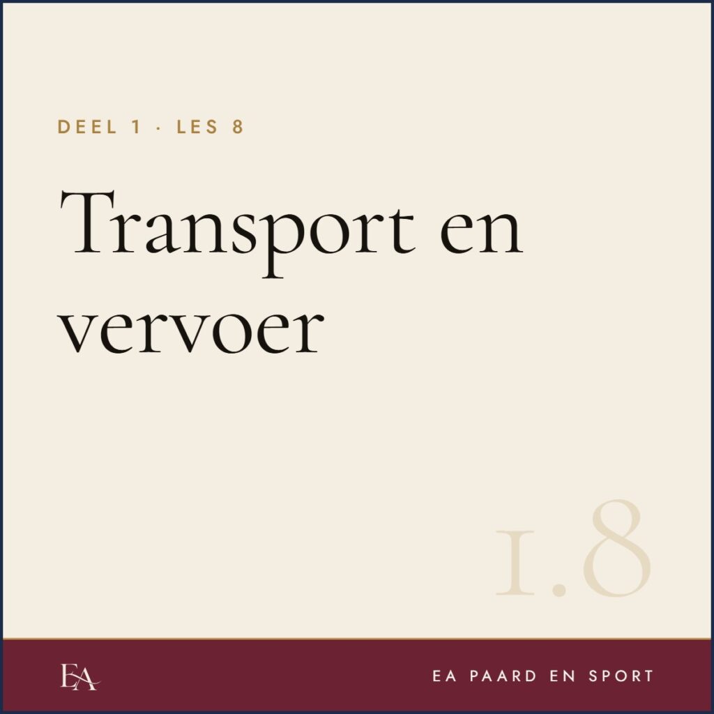 Transport en vervoer — EA Paard en Sport