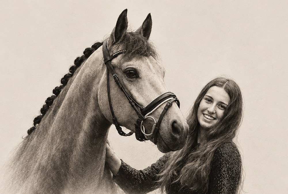 Esmee met haar paard Jonkers Mathijs